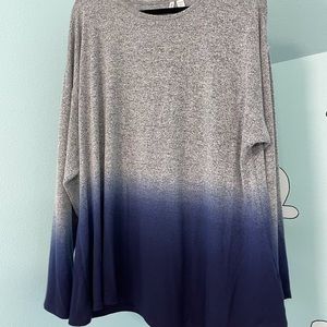Gray blue ombré sweater